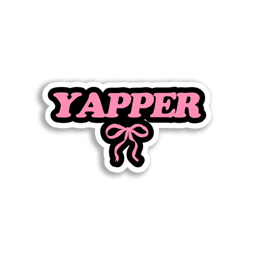 Yapper With a Pink Bow Sticker