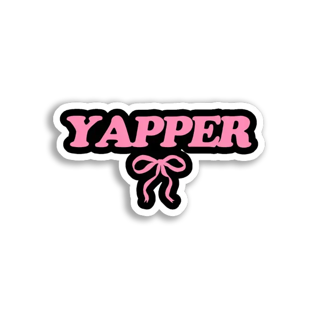 Yapper With a Pink Bow Sticker