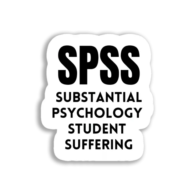 Pegatina Sufrimiento sustancial del estudiante de psicología SPSS