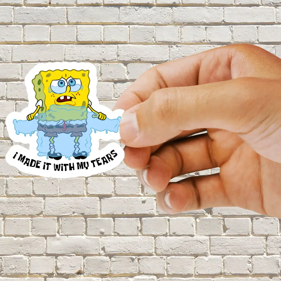 SpongeBob zerrissener Pullover Sticker