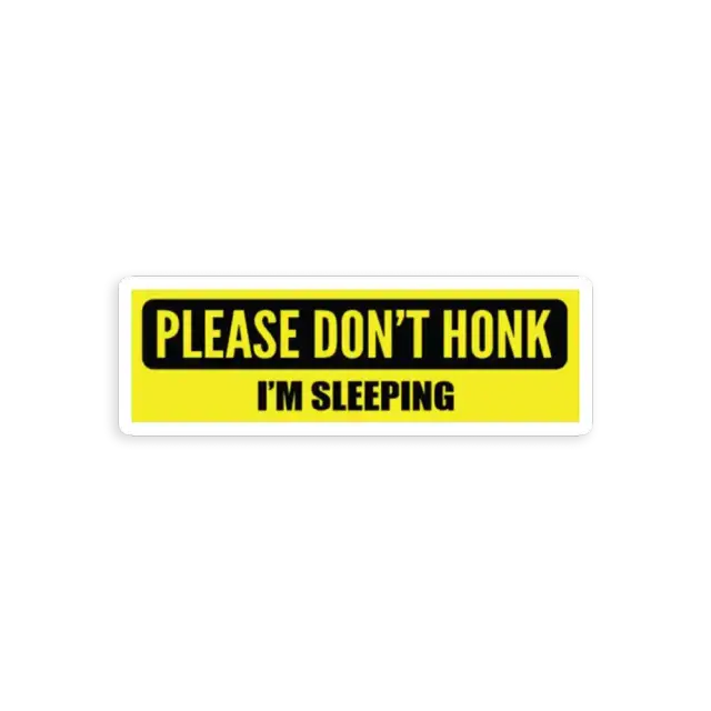 Ich schlafe Stoßstangen-Sticker