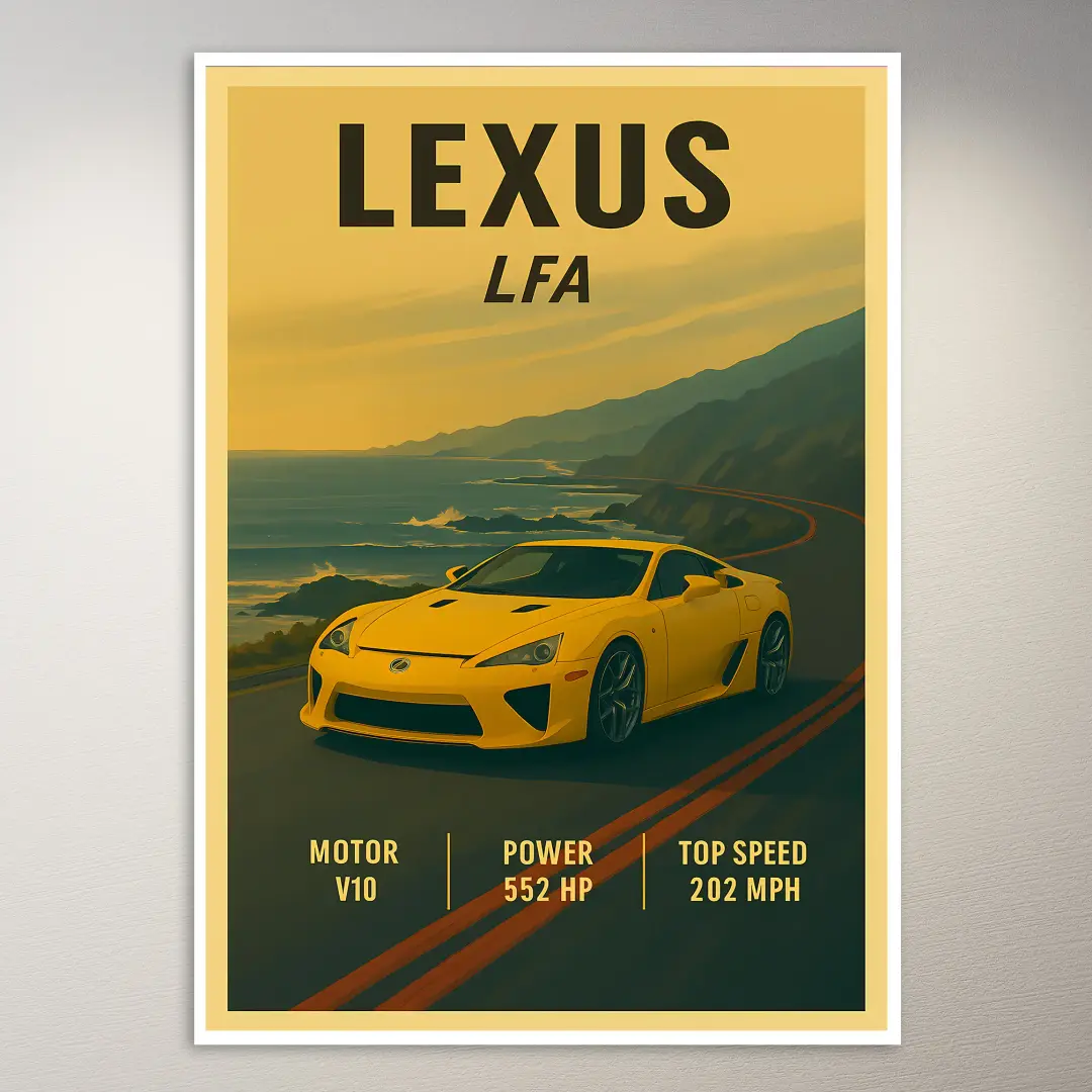 Póster del superdeportivo Lexus LFA