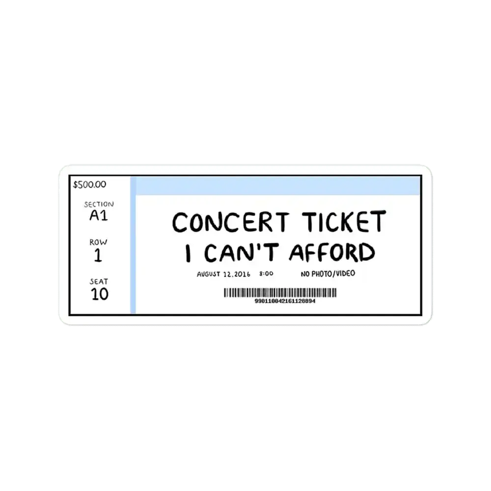 Concert Ticket Sticker
