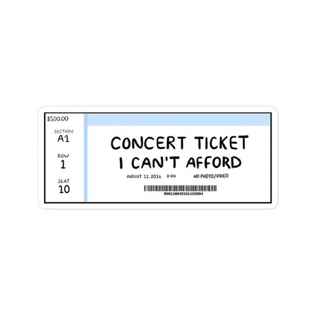 Konzertticket-Sticker