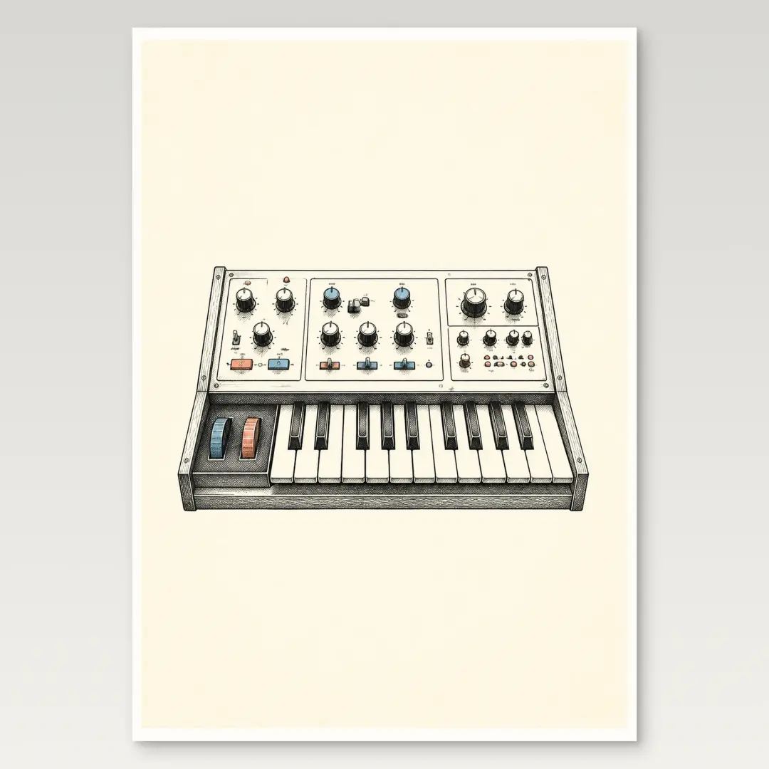 Analog Synthesizer Poster