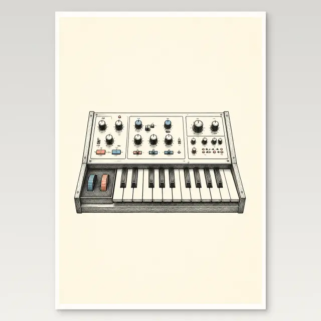 Analog Synthesizer Poster