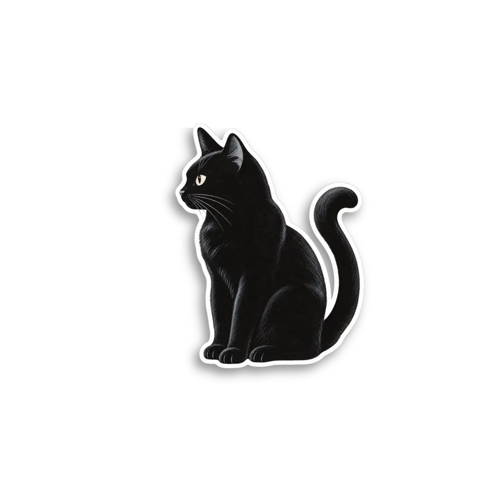 Schwarze Katze Sticker