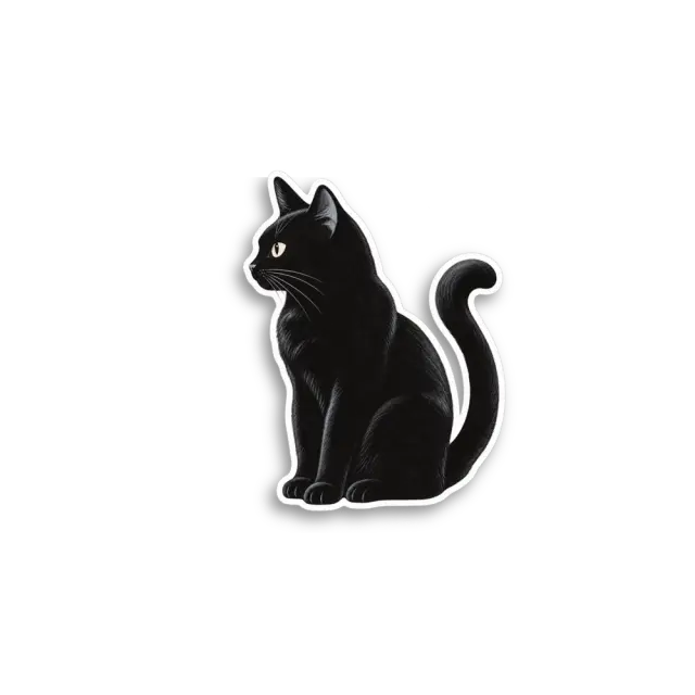 Black Cat Sticker