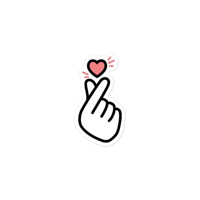 Koreanisches Fingerherz Sticker