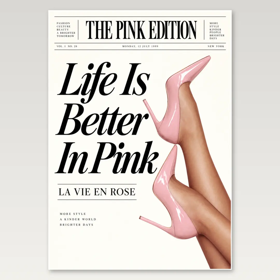 Life Is Better in Pink A4 Poster