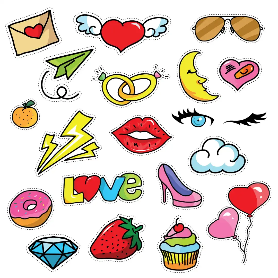 Mädchen-Mode-Aufnäher-Sticker