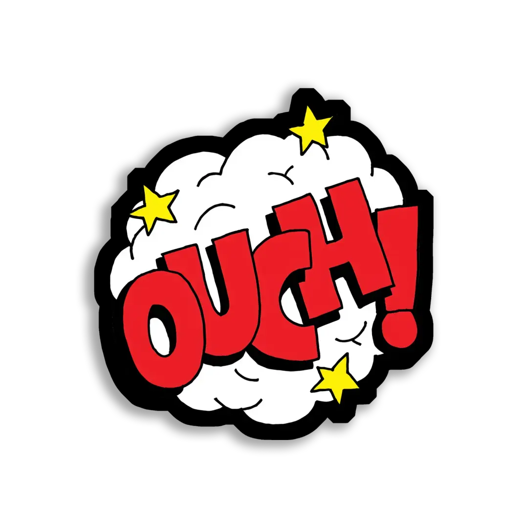 Ouch! Comic Book Exclamation Sticker