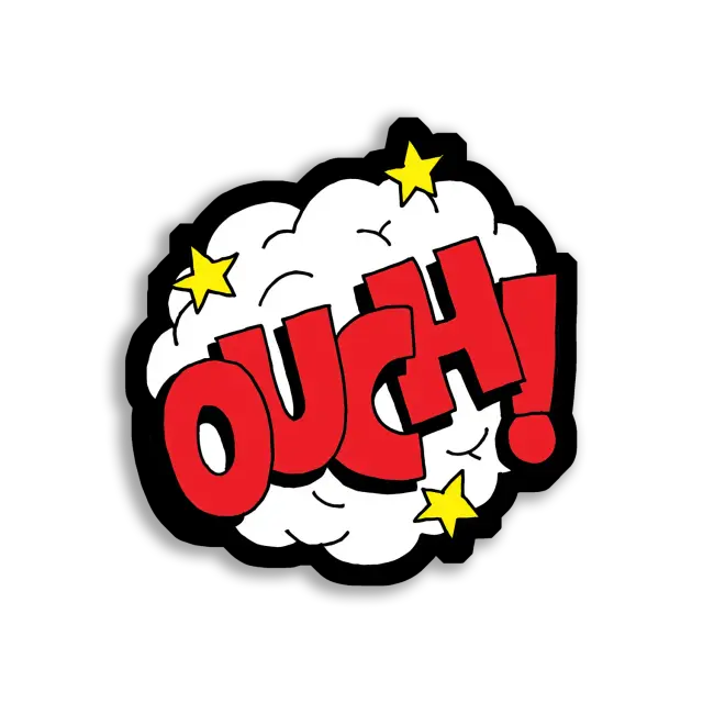 Ouch! Comic Book Exclamation Sticker