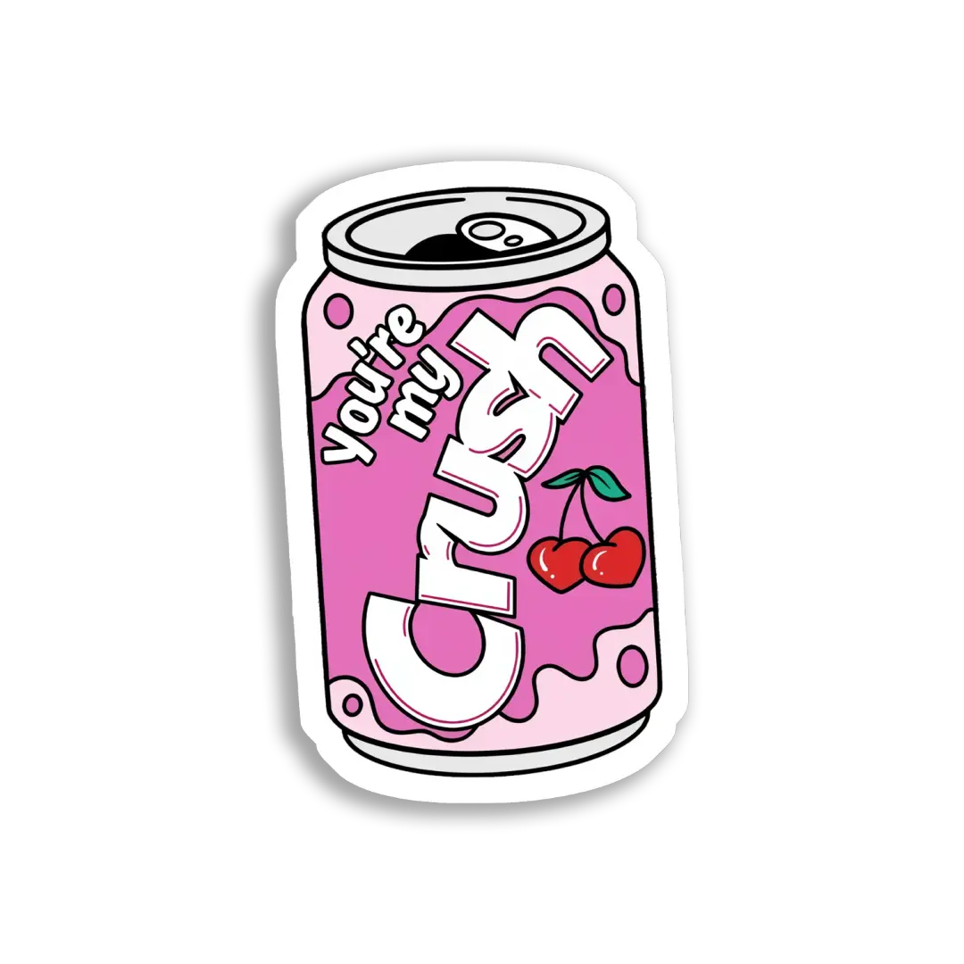 Pegatina de lata de refresco Eres mi crush