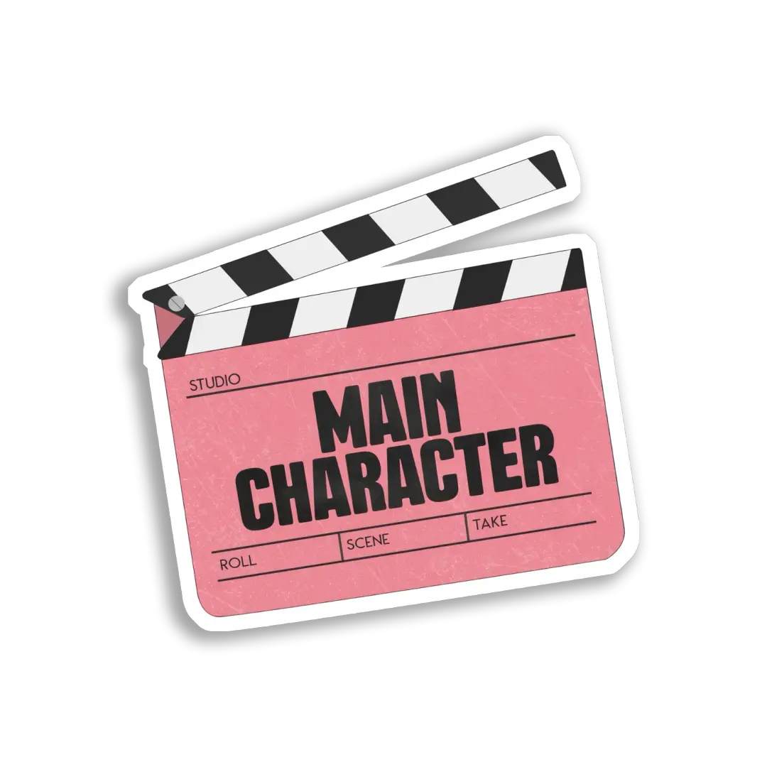 Main Character Movie Clapper Board Sticker