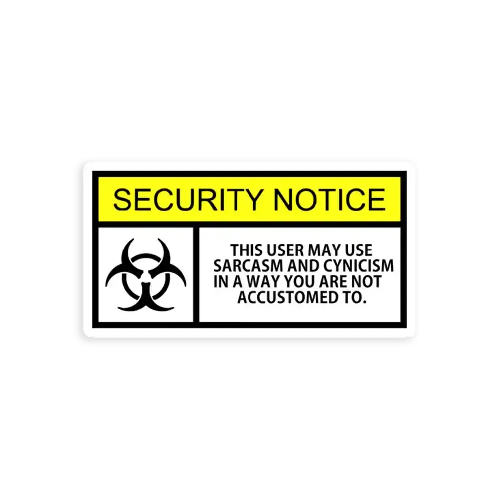 Cool sarcasm and cynism Sticker