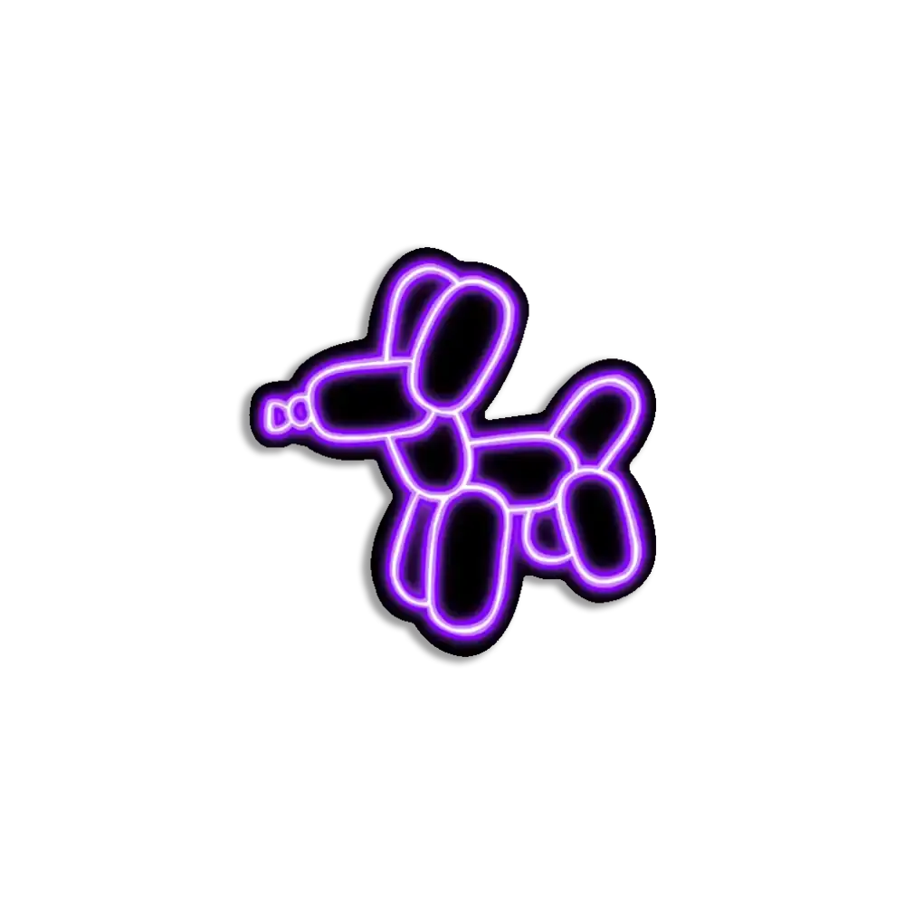 Neon Sign Balloon Sticker