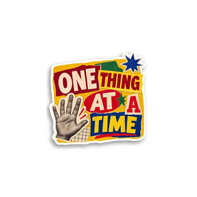Eins nach dem anderen Sticker