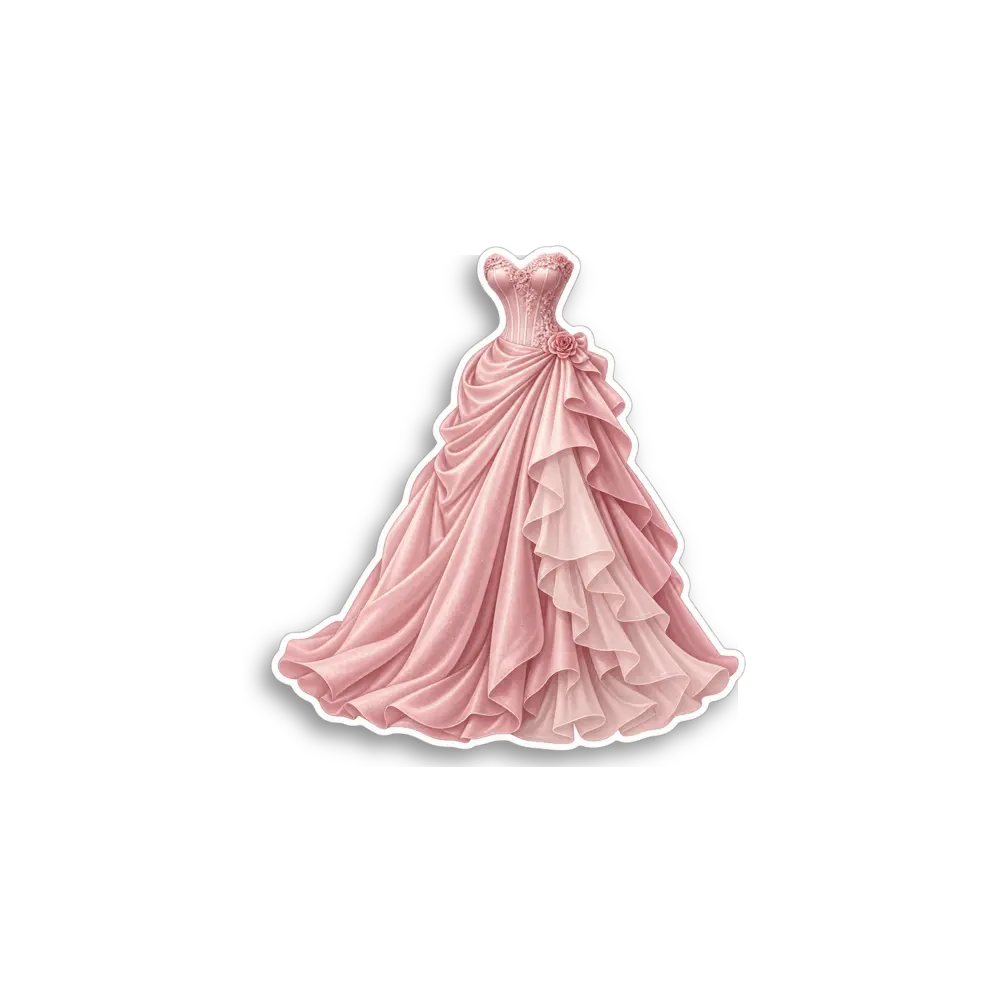 Rosa Abendkleid Sticker