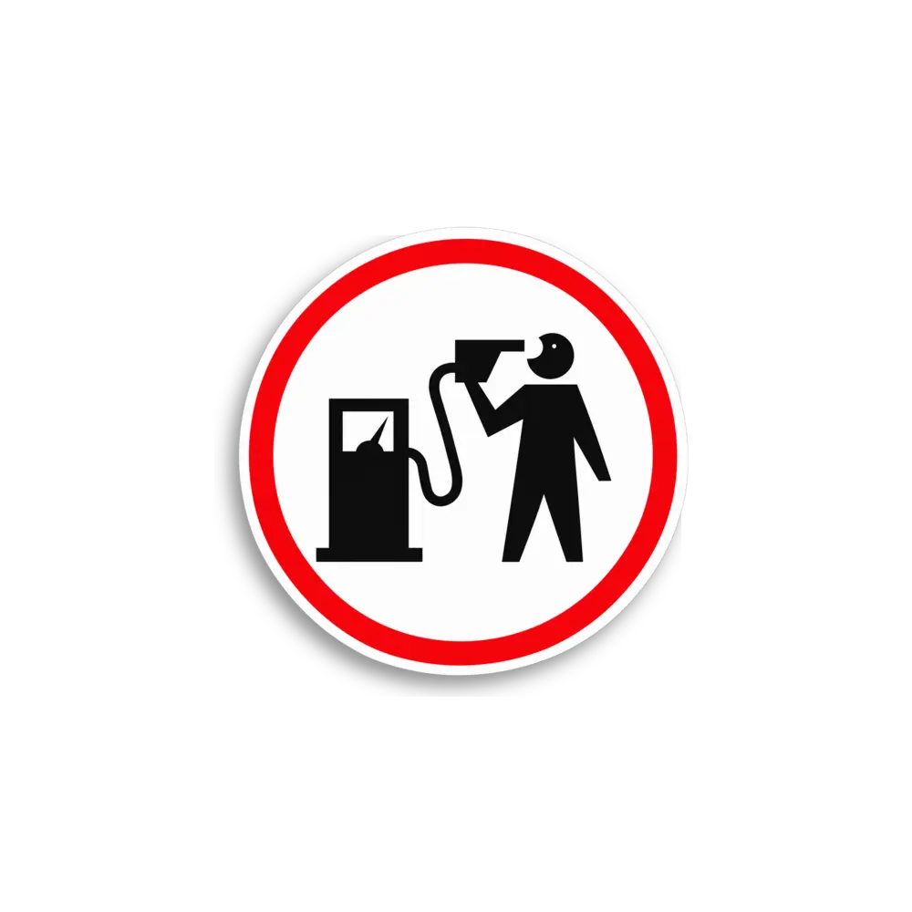 Pegatina de señal Combustible para beber