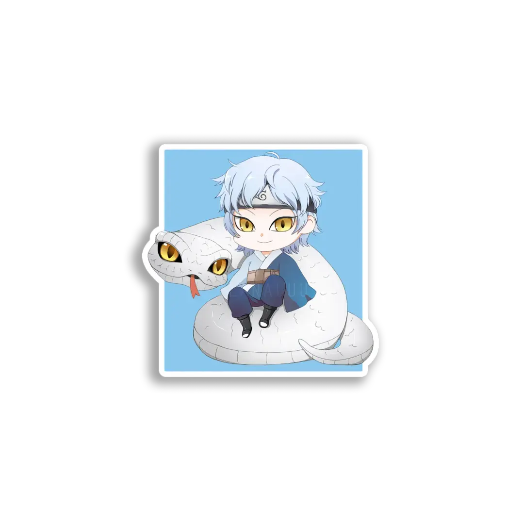 Mitsuki und Schlange Chibi-Sticker