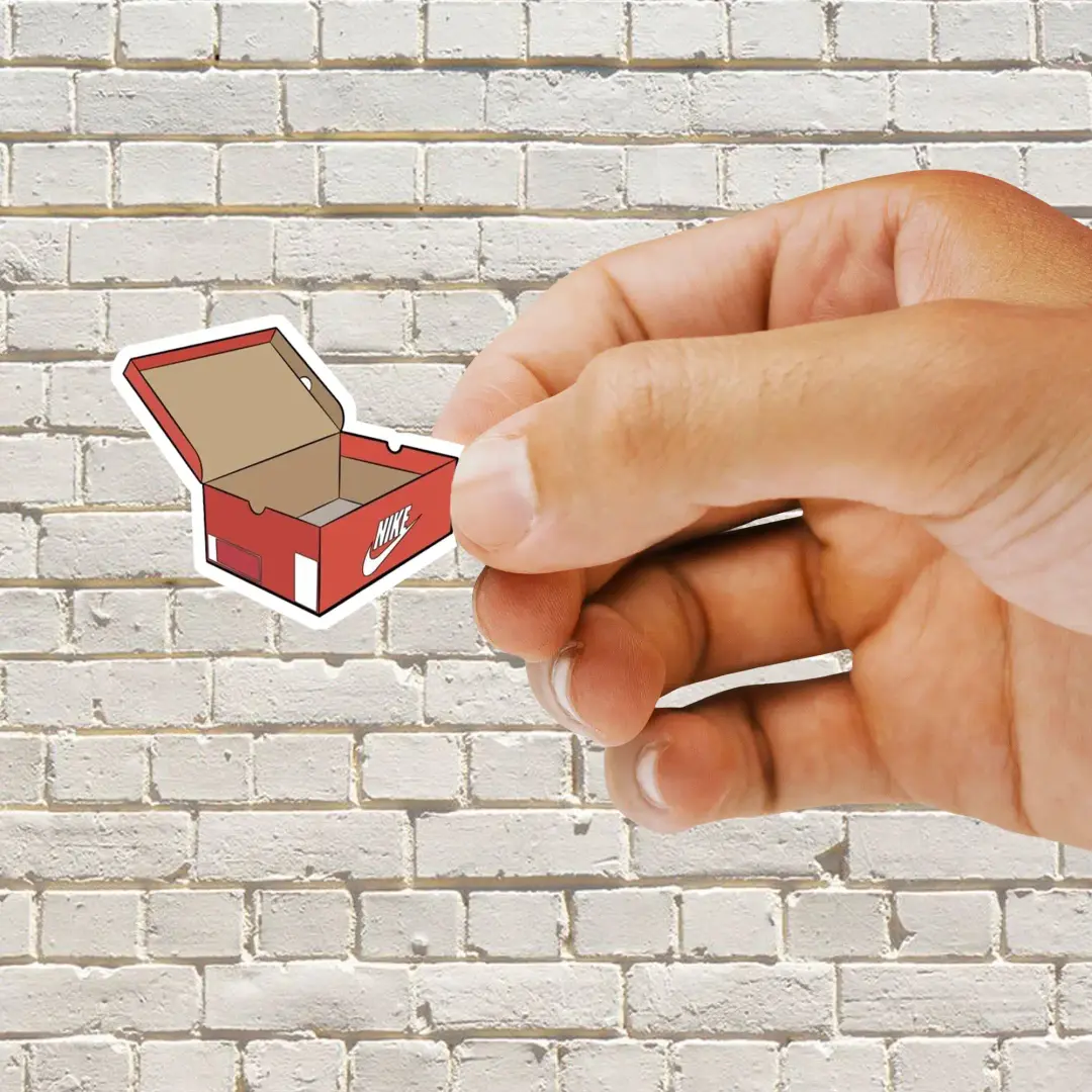 Leerer Schuhkarton Sticker