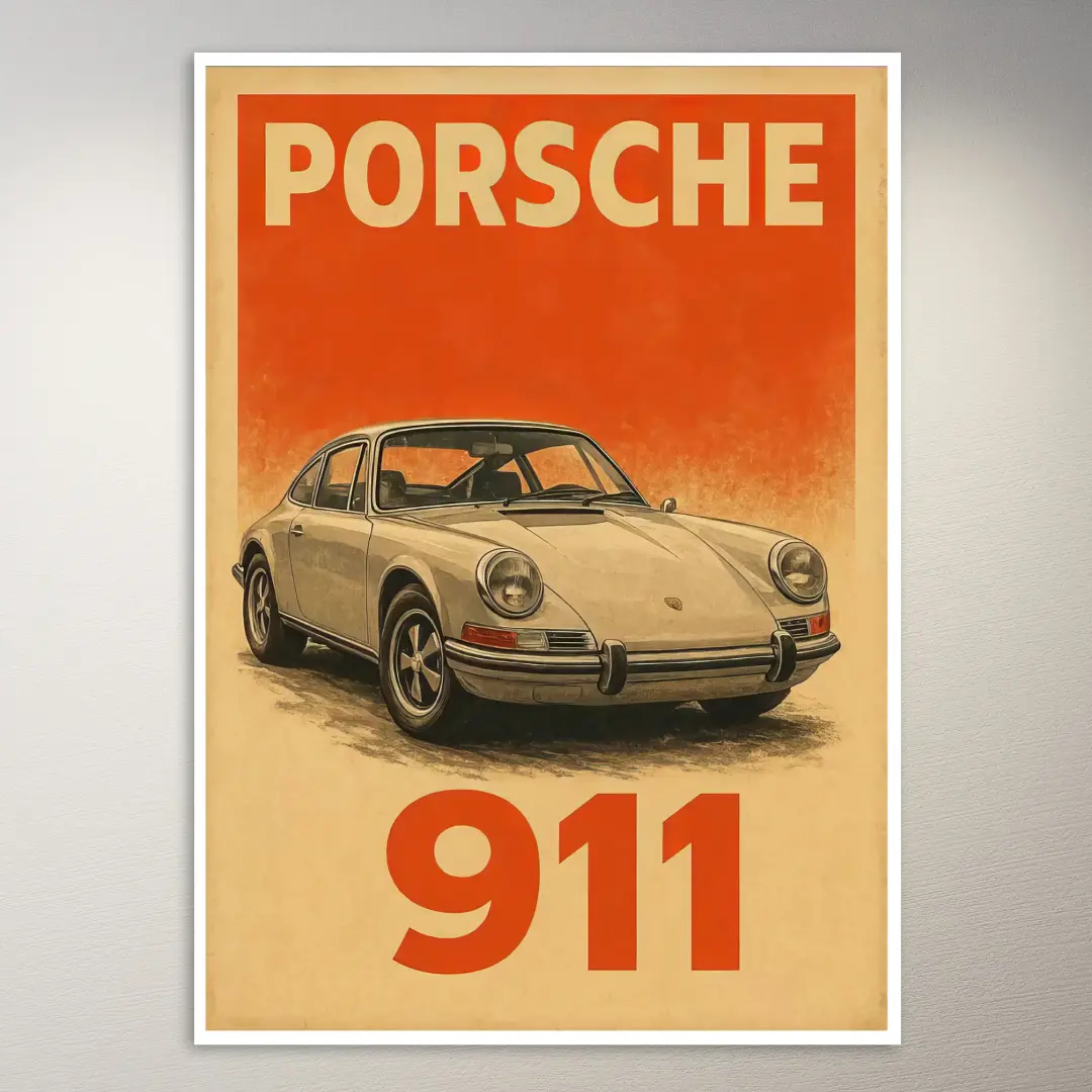 Porsche 911 Oldtimer-Poster