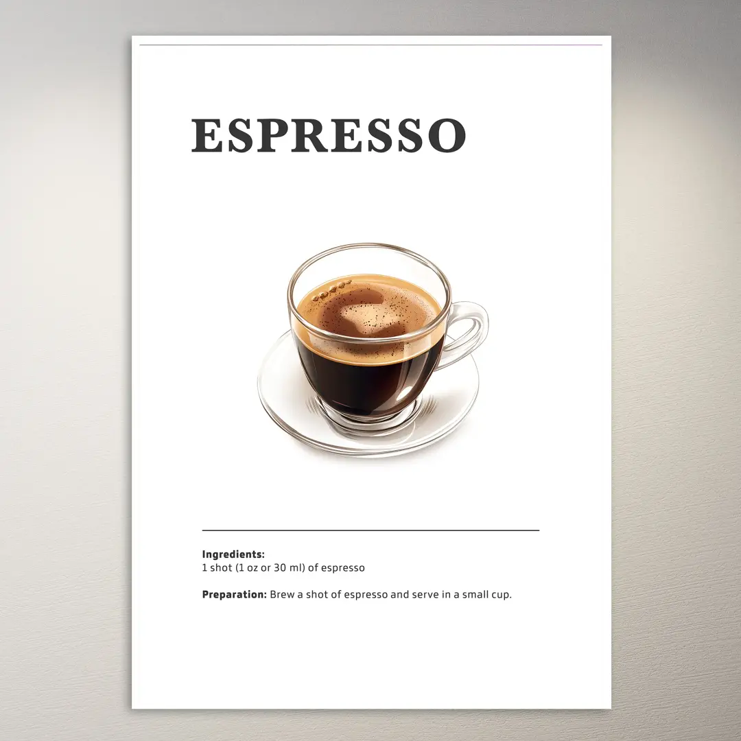Espresso in Glass Cup Poster