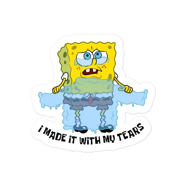 SpongeBob Tear Sweater Sticker