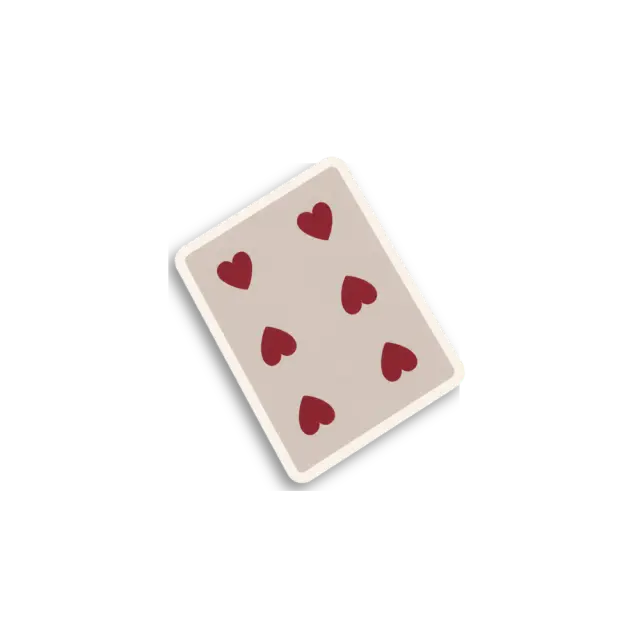 Hearts Playing Card Sticker