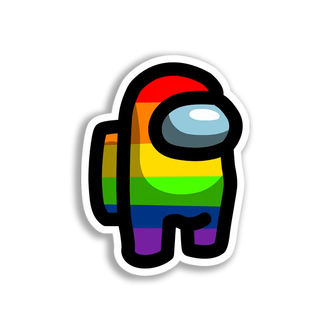 Regenbogen-Among-Us-Crewmate Sticker