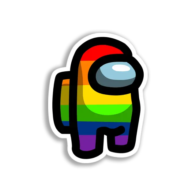 Regenbogen-Among-Us-Crewmate Sticker