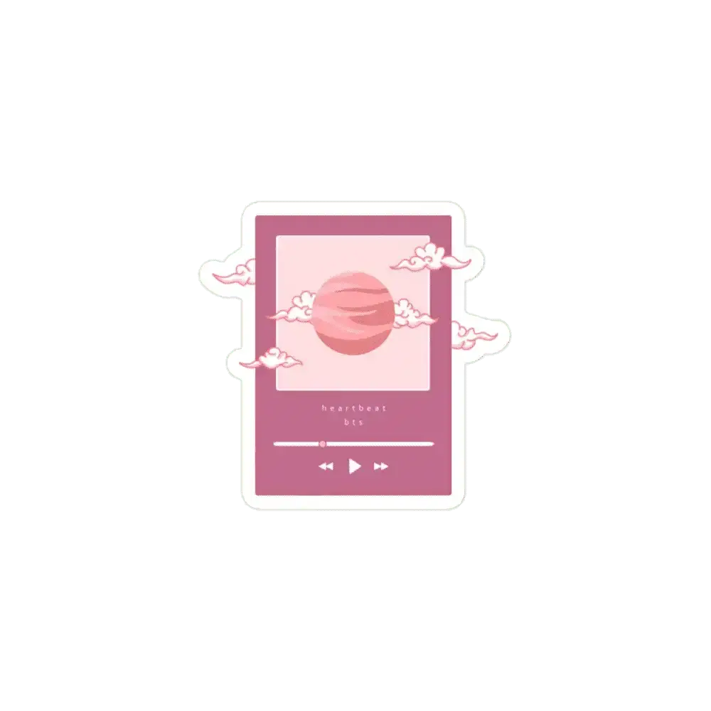 heartbeat music player Sticker