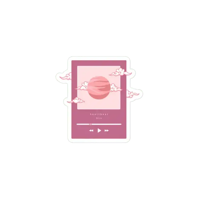 Herzschlag Musik-Player Sticker