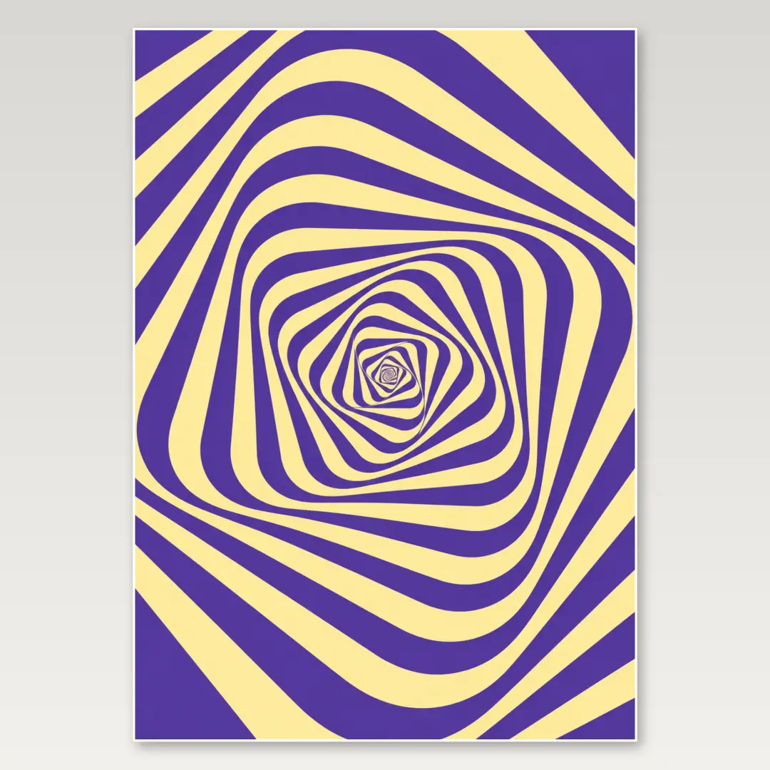 Purple Cream Spiral Portal A4 Poster