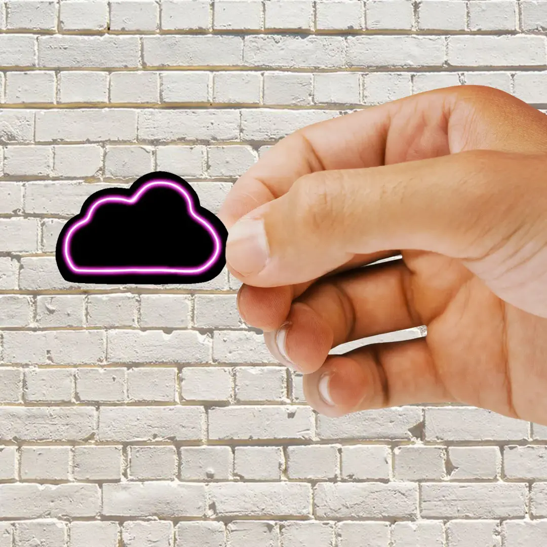 Neon Cloud Sticker