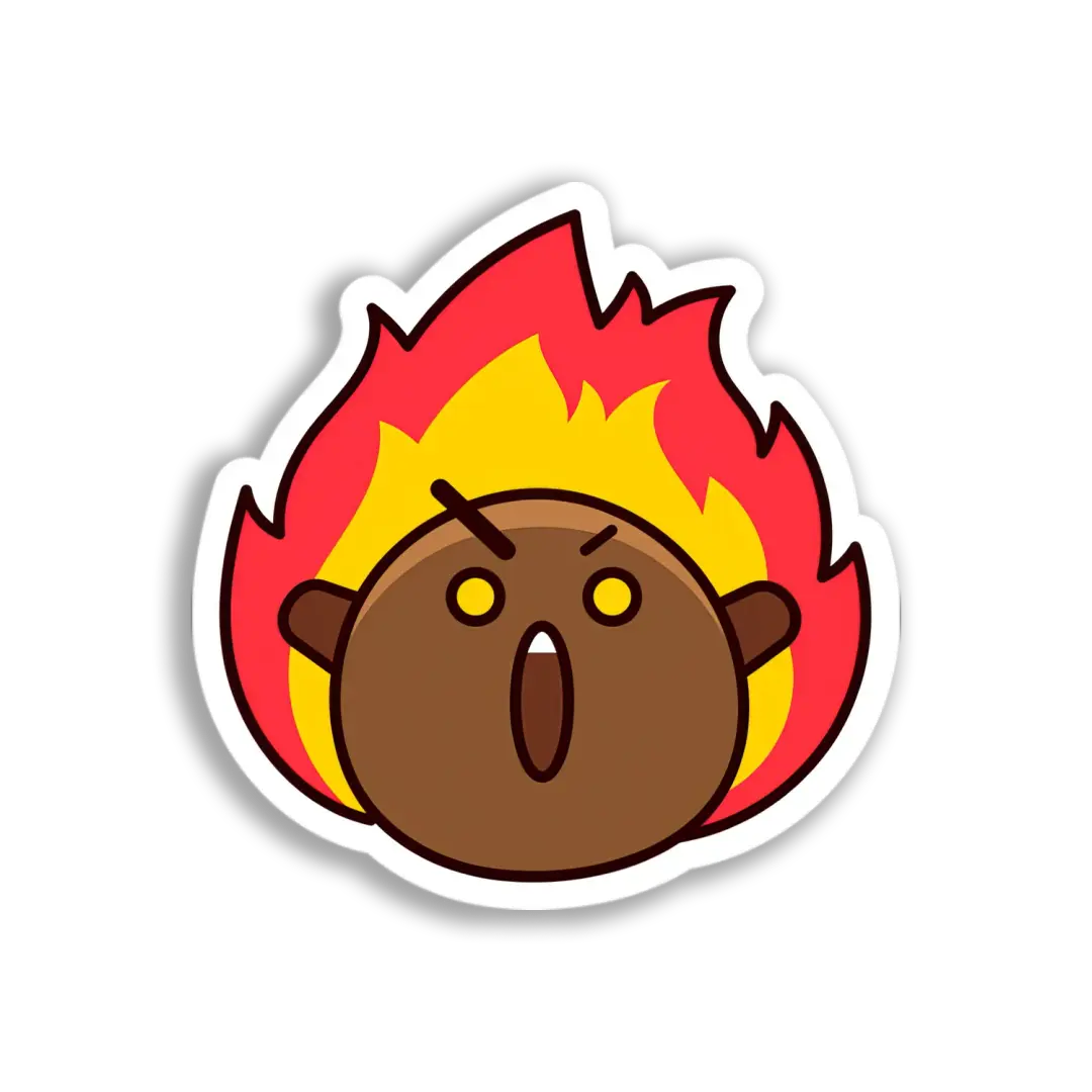 Angry Firehead Emoji Sticker