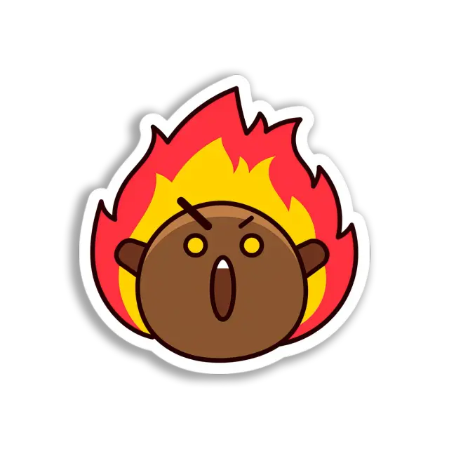 Angry Firehead Emoji Sticker