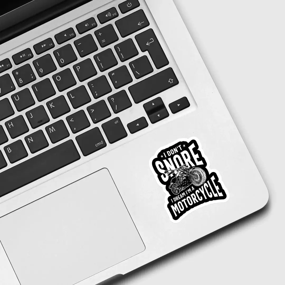 Ich schnarche nicht, ich träume, ich bin ein Motorrad Sticker