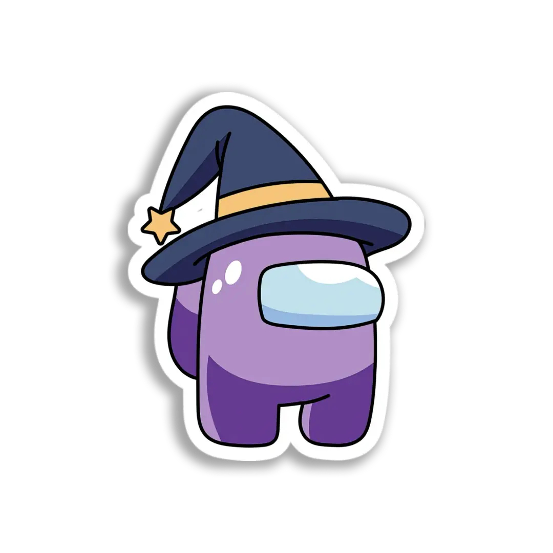 Purple Among Us Witch Sticker