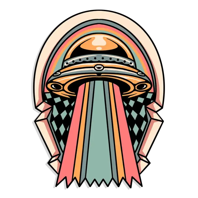 Alien Invastion Sticker