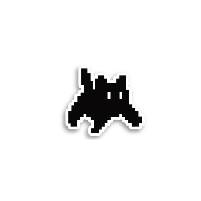 Pegatina de Space Invader pixelado