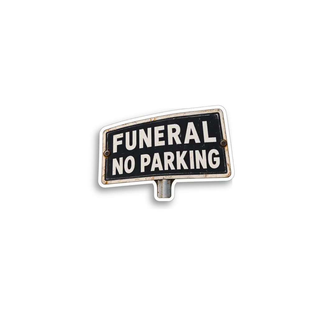Beerdigung Parkverbot-Schild-Sticker