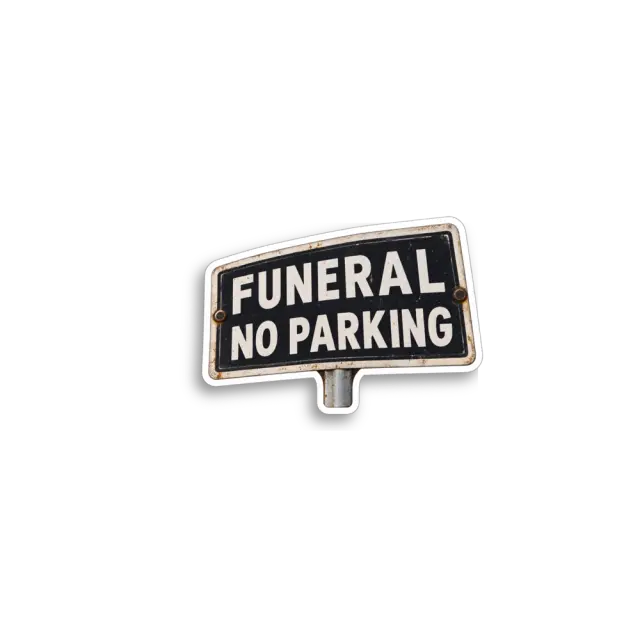 Beerdigung Parkverbot-Schild-Sticker
