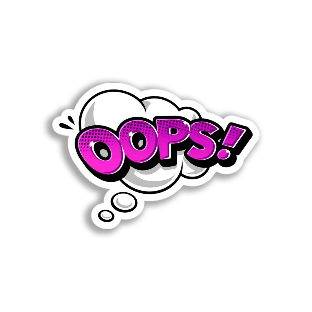 Oops! Comic Speech Bubble Sticker