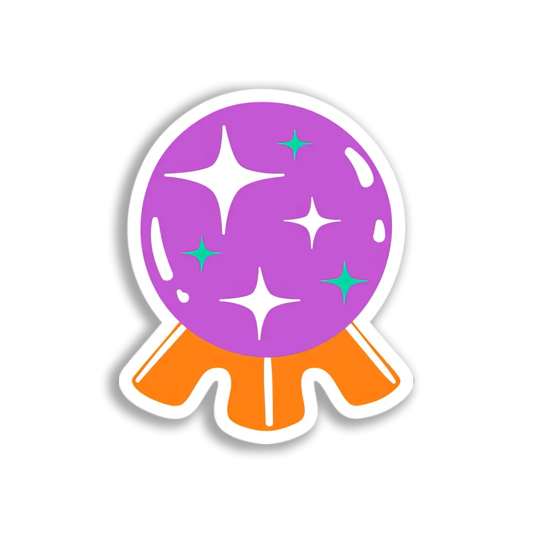 Purple Magic Ball Sticker