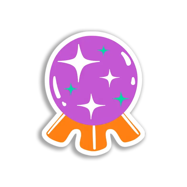 Lila Zauberkugel Sticker
