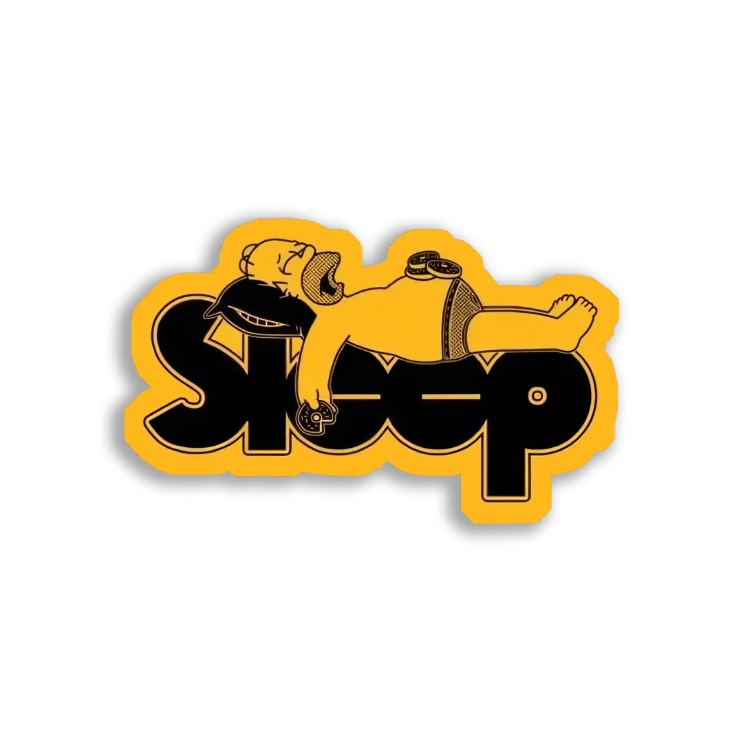 Homer Simpson Sleeps on Sleep Sticker