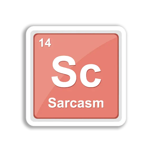 Sarkasmus-Elementsymbol Sticker