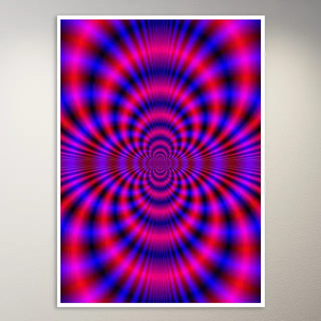 Psychedelische optische Täuschung Poster